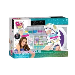 Tasia Nail Collection Manicure Lab Ref. 23-649 Manicure Machine Dryer 5 Nail Polishes Stickers Glitter Adhesives Creative Nail Art Kit for Girls Ages 8+