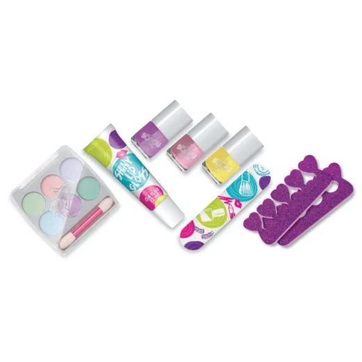 Tasia, Fashion Set 2-In-1 Eyeshadow Palettes Lipsticks Nail Polish Finger Separator Nail File Creative Beauty Makeup Kit for Girls Ages 8+ - Image 2
