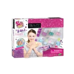 Tasia, Fashion Set 2-In-1 Eyeshadow Palettes Lipsticks Nail Polish Finger Separator Nail File Creative Beauty Makeup Kit for Girls Ages 8+