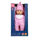 Dolls World Little Loves Doll 30cm 12 Inch Soft Bodied Vinyl Arms Legs Closing Eyes One Piece Outfit Hat Pacifier Realistic Play Toy for Toddlers Ages 18 Months+ - Dolls World
