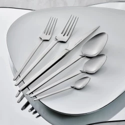 Karaca Elegance New Glacial V2 84-Piece Silver Cutlery Set
