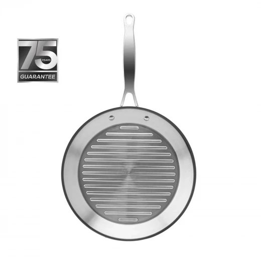 مقلاة شواء كاراجا 3Ply PowerSteel 316+ ستانلس ستيل 28 سم فضي مقلاة شواء كاراجا 3Ply PowerSteel 316+ ستانلس ستيل 28 سم فضي