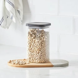 Karaca Bloom 1400ml Glass Storage Container - Clear