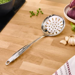 Karaca Luxury Stainless Steel Skimmer 37cm Silver Kitchen Utensil