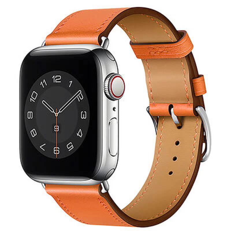 Wiwu Attleage Apple Watch 42mm Genuine Leather Band - Orange - Wiwu