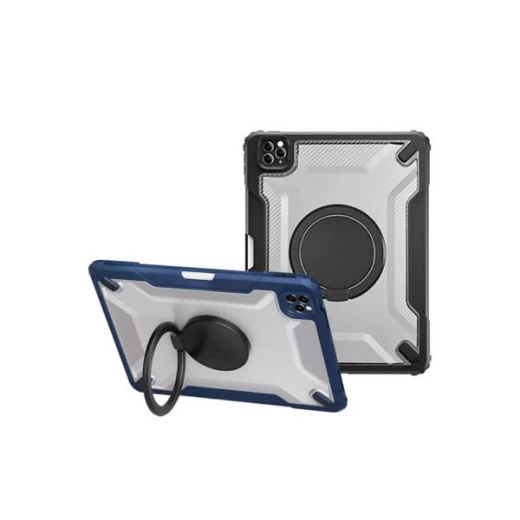 حافظة واقية لجهاز iPad من وي وو Mecha مقاس 10.2/10.5 بوصة، حامل دوار مقاوم للصدمات، أسود - وي وُو - Image 8
