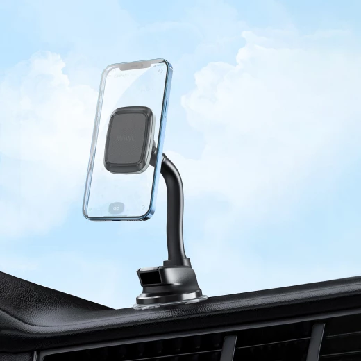 WiWU CH018 Dashboard Magnetic Car Mount - Black Aluminum Alloy - Wiwu - Image 2