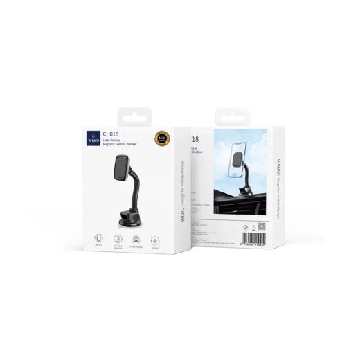 WiWU CH018 Dashboard Magnetic Car Mount - Black Aluminum Alloy - Wiwu - Image 3