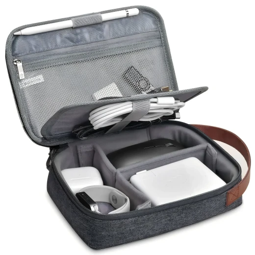 حقيبة تنظيم ملحقات WIWU Minimalist Travel Pouch، تصميم مدمج لمعدات التقنية، خامة مقاومة للماء وجيوب قابلة للتعديل للمسافرين - وي وُو - Image 4