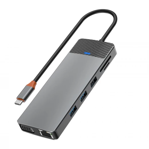 محطة إرساء وي وو Linker 12 في 1 USB-C لجهاز MacBook - رمادي فلكي - Image 2