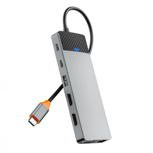 محطة إرساء وي وو Linker 12 في 1 USB-C لجهاز MacBook - رمادي فلكي - Image 3