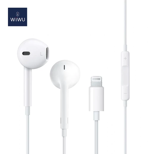 سماعات أذن سلكية WiWU EB302 Lightning بيضاء - تشغيل فوري سماعات أذن سلكية WiWU EB302 Lightning بيضاء - تشغيل فوري