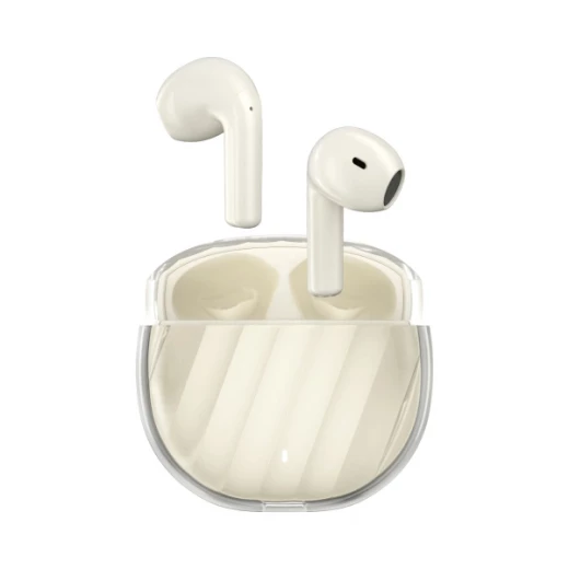 سماعات أذن لاسلكية وي وو T16 Jade Bluetooth بيضاء مع علبة شحن - Image 6