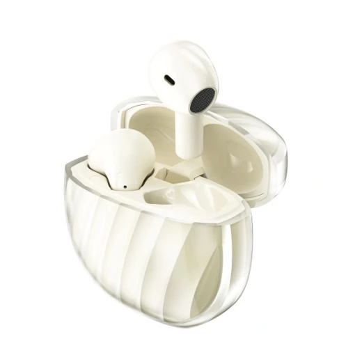 سماعات أذن لاسلكية وي وو T16 Jade Bluetooth بيضاء مع علبة شحن - Image 4