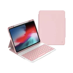 حافظة لوحة مفاتيح وي وو لجهاز iPad 10.9/11" - وردي - عمر بطارية طويل