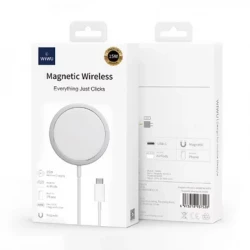 WIWU Wi-W009 15W Wireless Charger White for Qi-Enabled Devices