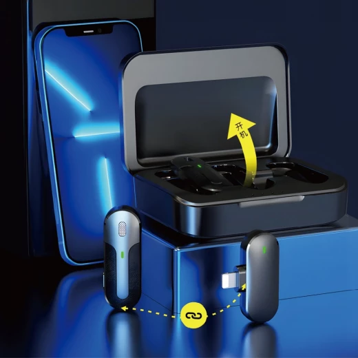 ميكروفون وي وو WM002 اللاسلكي للهواتف الذكية: ميكروفونات مزدوجة، ANC، USB-C - وي وُو - Image 3