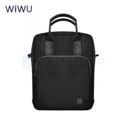WIWU 11-inch Waterproof Envelope Bag with Shoulder Strap and Four Front Pockets Black