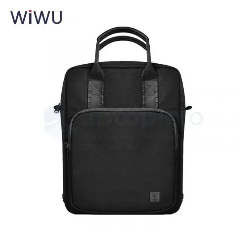 WIWU 11-inch Waterproof Envelope Bag with Shoulder Strap and Four Front Pockets Black