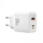 شاحن حائط وي وو 30W USB-C PD سريع - منفذ مزدوج، مدمج - وي وُو