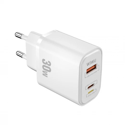 شاحن حائط وي وو 30W USB-C PD سريع - منفذ مزدوج، مدمج - وي وُو - Image 3