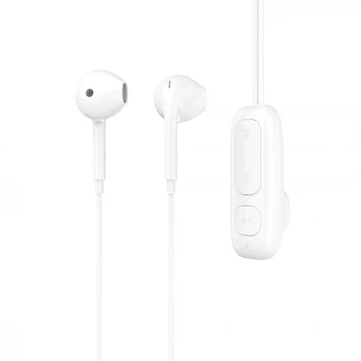 WiWU EB313 Wired Earphones with Magnetic Clamp - Stereo Sound White WiWU EB313 Wired Earphones with Magnetic Clamp - Stereo Sound White