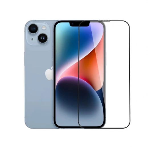 واقي شاشة زجاجي مقوى Wiwu HD ناعم لهاتف iPhone 15 Plus، مضاد لبصمات الأصابع - وي وُو - Image 3