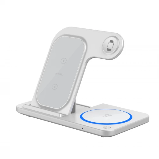شاحن وي وو اللاسلكي القابل للطي 3 في 1: هاتف، AirPods، iWatch - وي وُو - Image 3