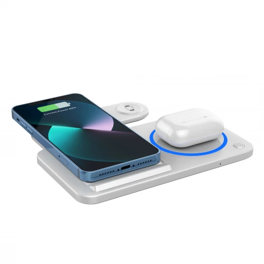 شاحن وي وو اللاسلكي القابل للطي 3 في 1: هاتف، AirPods، iWatch - وي وُو - Image 4