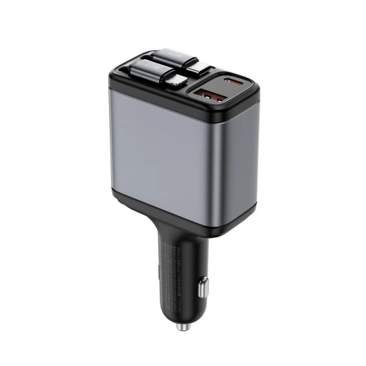 شاحن سيارة وي وو Wi-QC027 بقوة 117 واط: Type-C، Lightning، USB-A، LED