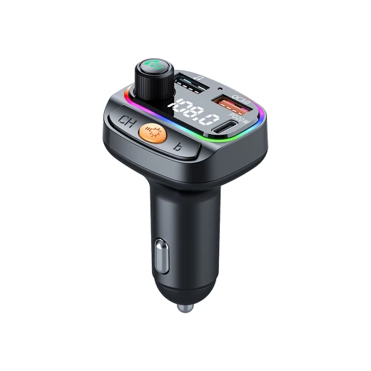 جهاز إرسال FM للسيارة وي وو Wi-QC031 بتقنية Bluetooth 5.3 مع أضواء RGB جهاز إرسال FM للسيارة وي وو Wi-QC031 بتقنية Bluetooth 5.3 مع أضواء RGB