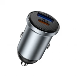WiWU Nano Lite 35W USB-C & USB Car Charger - Fast Charging Adapter