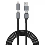 كابل وي وو Cyberlink مغناطيسي USB-C إلى Lightning بقوة 27 واط - 1 متر مضفر بالنايلون - وي وُو