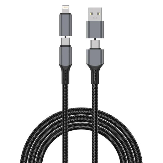 كابل وي وو Cyberlink مغناطيسي USB-C إلى Lightning بقوة 27 واط - 1 متر مضفر بالنايلون كابل وي وو Cyberlink مغناطيسي USB-C إلى Lightning بقوة 27 واط - 1 متر مضفر بالنايلون