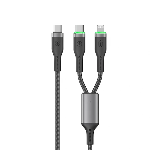 كابل شحن وي وو Wi-C072 100W USB-C إلى USB-C و Lightning بطول 1 متر - وي وُو - Image 3