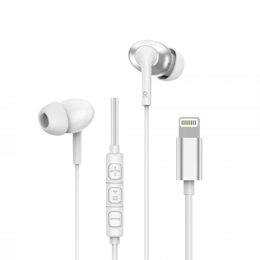 WiWU EB319 Lightning Earbuds: High-Fidelity Audio for iPhone & iPad, White WiWU EB319 Lightning Earbuds: High-Fidelity Audio for iPhone & iPad, White