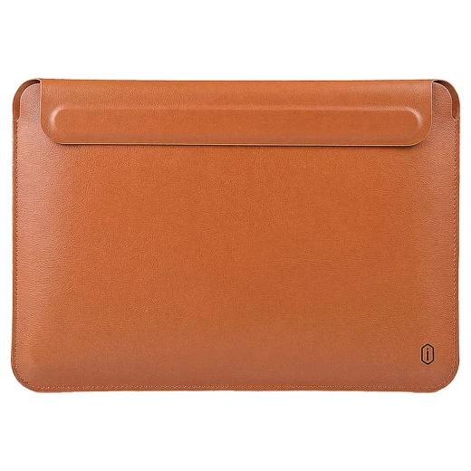 حافظة WiWU Skin Ultra Stand Sleeve مقاس 13 بوصة، لون بني، تصميم نحيف وأنيق، حماية عملية للماك بوك من الخدوش والرطوبة، مع حامل مدمج وإغلاق مغناطيسي - وي وُو - Image 3