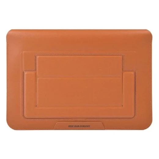 WiWU Skin Ultra Stand Sleeve for MacBook 15.3-Inch, Brown, Premium PU Leather, Water & Scratch Resistant, Built-In Stand with Secure Hidden Magnetic Closure - Wiwu - Image 5
