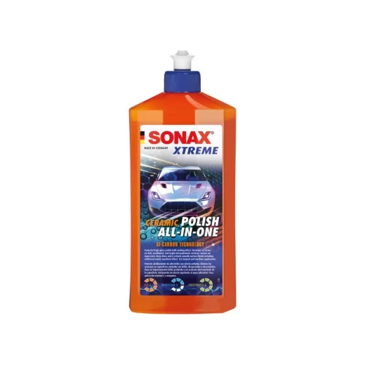 سوناكس اكستريم ملمع سيراميك الكل في واحد لازالة الخدوش وتنعيم الطلاء وحمايته. عبوة 250 مل للاستخدام اليدوي او بالجهاز، حماية تدوم حتى شهرين سوناكس اكستريم ملمع سيراميك الكل في واحد لازالة الخدوش وتنعيم الطلاء وحمايته. عبوة 250 مل للاستخدام اليدوي او بالجهاز، حماية تدوم حتى شهرين