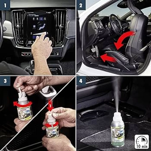Sonax Car A/C Cleaner AirAid Green Lemon 150ml, Removes Odors, Long-Lasting Freshness - Sonax - Image 3
