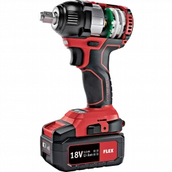 FLEX 18.0 EC Cordless Impact Wrench 1/2 Inch Drive 250 Nm Max Torque 3 Speed Settings 600 2500 RPM Compact Design for Automotive and General Use