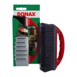 Sonax Animal Hair Removal Brush for Car Interior Upholstery, Rubber Bristles, Black - Sonax
