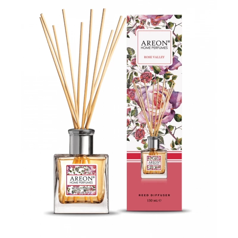 أعواد معطر جو أريون برائحة وادي الورد 150 مل، معطر جو طويل الأمد للمنزل والمكتب - أريون