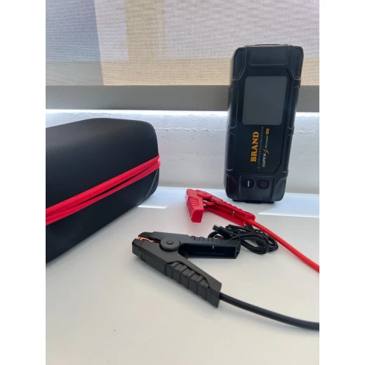 مشغل سيارة باور بانك بقوة 2000 أمبير 20000 مللي أمبير، منفذ USB-C بقدرة 45 واط، 2 منفذ QC 3.0، إضاءة LED، مشابك ذكية، شاشة LCD، لمركبات 12 فولت - باور بانك - Image 5