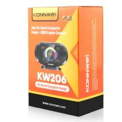 KONNWEI KW206 OBD2 Gauge Car Computer Diagnostic Meter 3.5 Inch LCD Screen