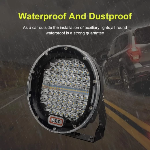 مصباح LED دائري للطرق الوعرة 9 بوصة لسيارات جيب JK رانجلر 4x4، شاحنات، سيارات الدفع الرباعي، مصدات، أضواء كاشفة، مصابيح قيادة، اضاءة عالية الكثافة، تصميم متين - أوف-رود إكستريم - Image 2