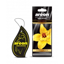 معطر جو للسيارة اريون مون معلق ميا برائحة الفانيليا السوداء، عطر يدوم طويلاً للسيارات، عبوة 1، يزيل الروائح، سهل الاستخدام، تصميم أنيق