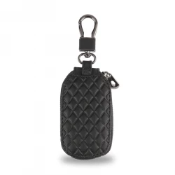 Leather Wallet Medal Classic Design Key Holder Case with Keychain and Keyring