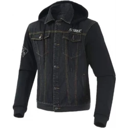 Biker Jeans Jacket for Men with Protection, High Quality Cotton and Denim Fabric, Wear Resistant, Breathable and Comfortable, Classic Relaxed Fit, Available in Multiple Sizes