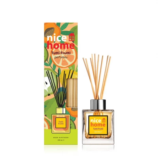 معطر جو توتي فروتي من نايس هوم، 100 مل: عطر بلغاري أصلي يدوم طويلًا، رائحة آسرة للمنزل، يزيل الروائح، مكونات عالية الجودة